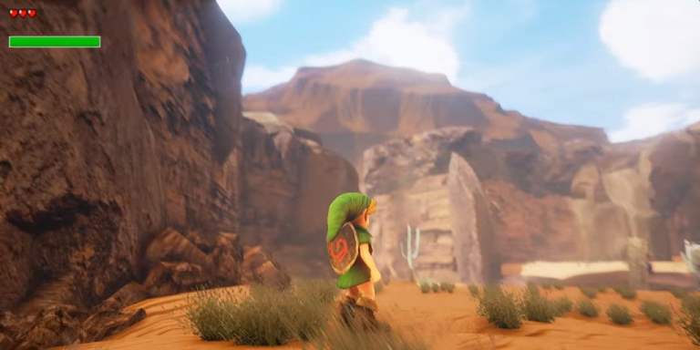 Legend of Zelda Ocarina of Time Gerudo Valley Screenshot