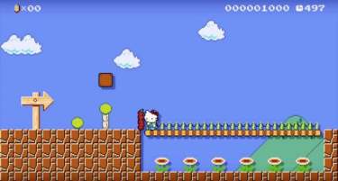 Hello Kitty Costume in Super Mario Maker