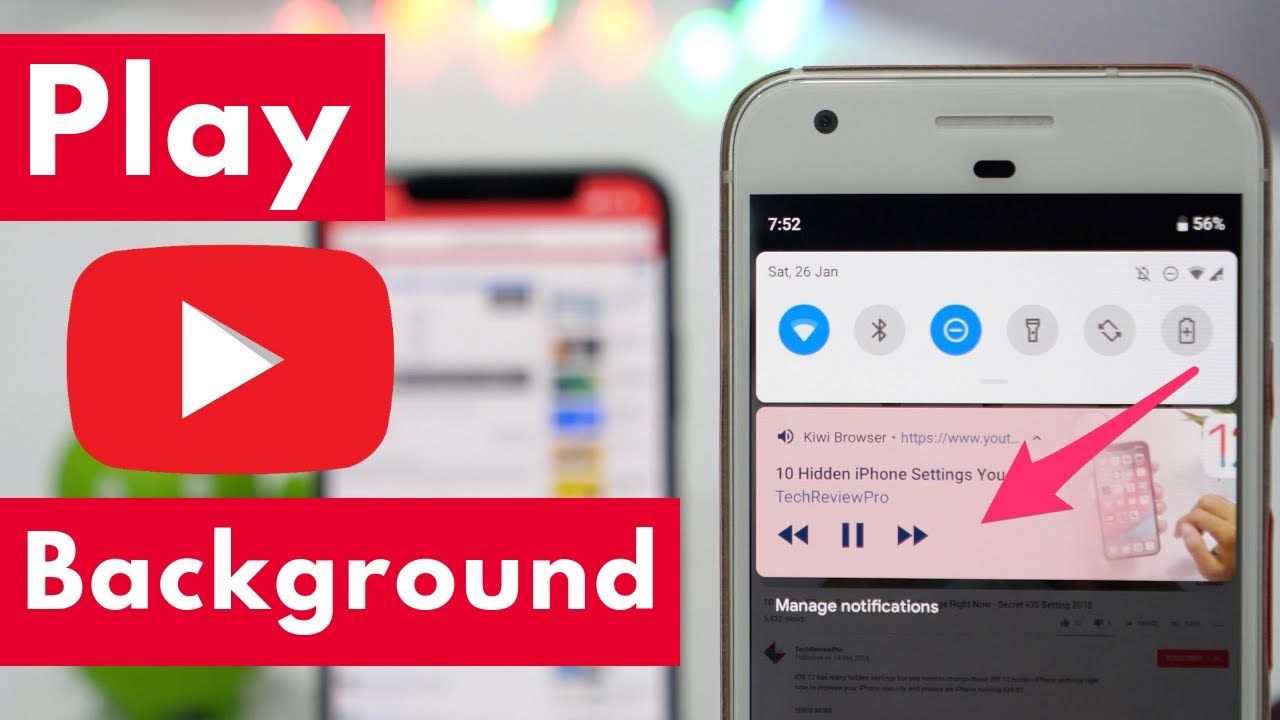 How to play youtube in background app