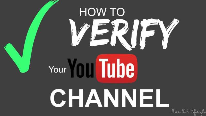 how to verify youtube channel