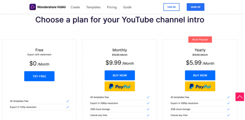 Wondershare vidair plan