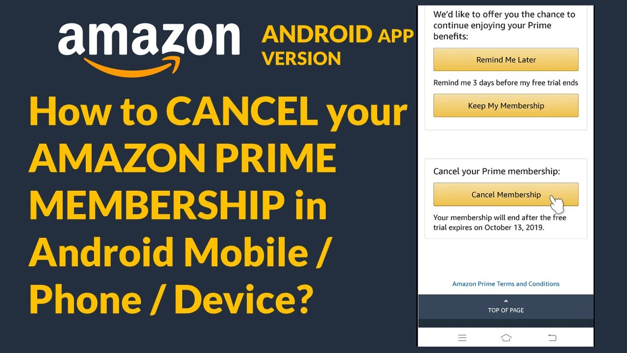 how to cancel amazon prime