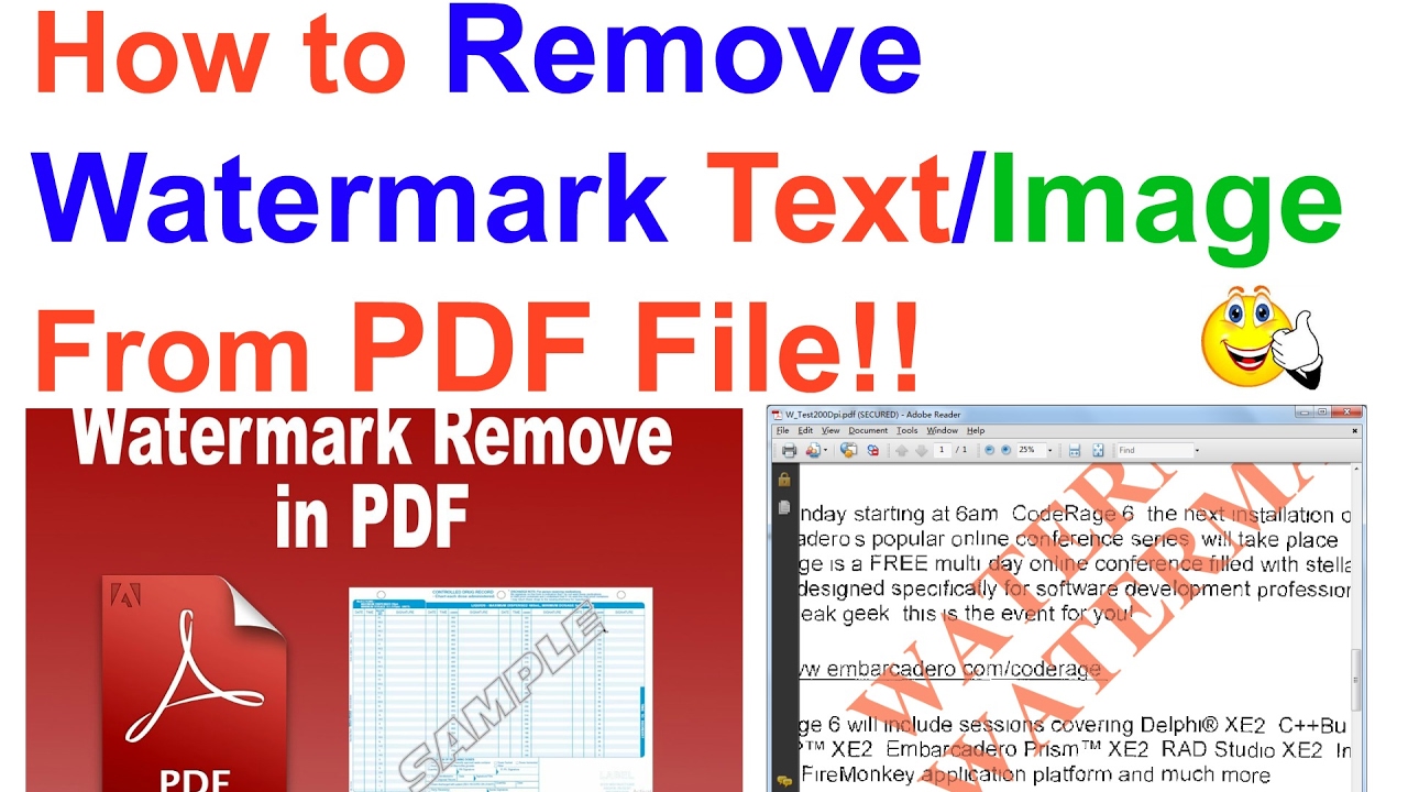 remove watermark from pdf